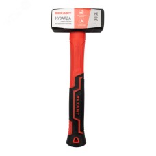 Кувалда с фибергласовой обрезиненной рукояткой 1500 г Кувалда с фибергласовой обрезиненной рукояткой 1500 г