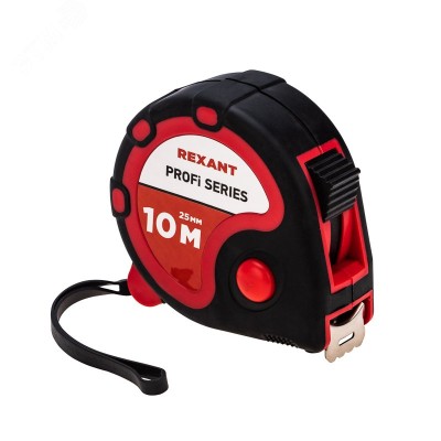 Рулетка измерительная прорезиненный корпус , 10 м х 25 мм