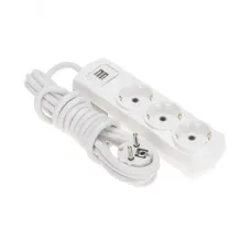 Удлинитель ПРЕМИУМ 3 гнезда, 3 м, 3х1,5 мм2, с/з, 2 USB, белый