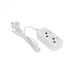 Удлинитель 2 гнезда, 1,5 м, 2х0,75 мм2, б/з, белый
