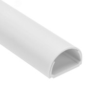 Кабель-канал полукруглый 20х12мм, белый, 60 м