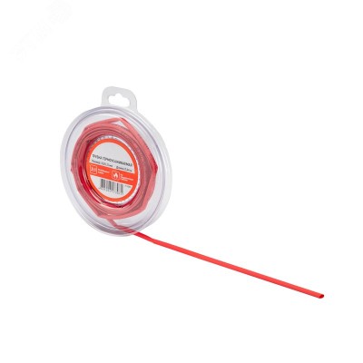 Трубка термоусадочная ТУТ нг-LS (2:1)-3/1.5 красная (ролик 2.44м)