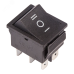 Выключатель клавишный 250V 15А (6c) ON-OFF-ON черный с нейтралью