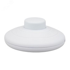 Выключатель-кнопка 250V 2А ON-OFF белый (напольный - для лампы)