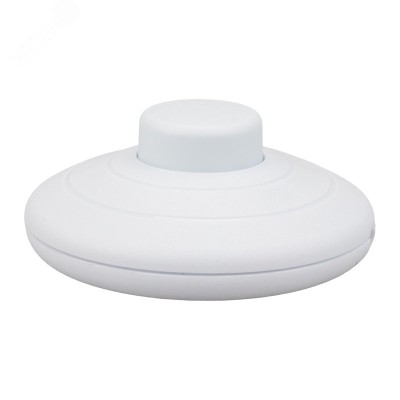 Выключатель-кнопка 250V 2А ON-OFF белый (напольный - для лампы)