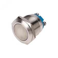 Кнопка антивандальная 19 Б/Фикс (2с винт) OFF-(ON) плоская