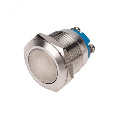 Кнопка антивандальная 19 Б/Фикс (2с винт) OFF-(ON) плоская