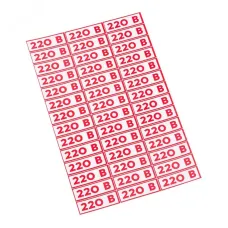 "Наклейка знак электробезопасности 220 В"" 10*30 мм(42 шт на листе)"", REXANT"