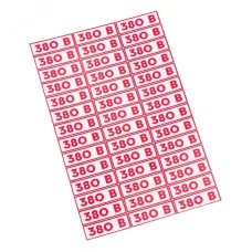 Наклейка знак электробезопасности 380 В 10*30 мм  (42 шт на листе), REXANT