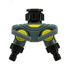 Разветвитель 2-канальный на кран 1/2''-3/4'' Профи