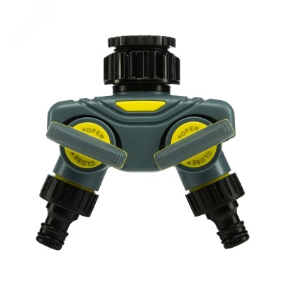 Разветвитель 2-канальный на кран 1/2''-3/4'' Профи