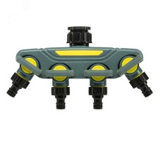 Разветвитель 4-канальный на кран 1/2''-3/4'' Профи