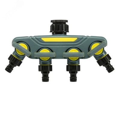 Разветвитель 4-канальный на кран 1/2''-3/4'' Профи