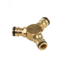 Тройник Y для быстросъемного соединения, латунный Профи