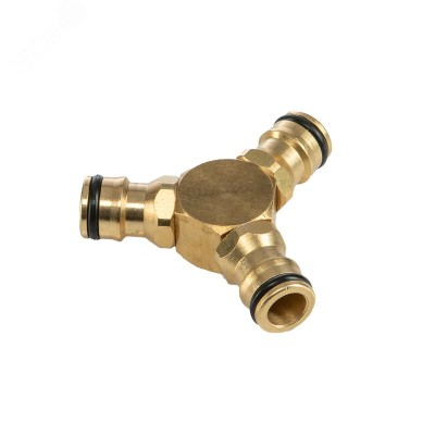 Тройник Y для быстросъемного соединения, латунный Профи