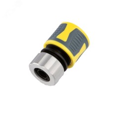 Коннектор для шланга, быстросъемный 1/2'' с термопластичной резиной и зажимной гайкой из цинка Профи