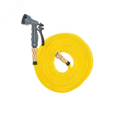 Набор поливочный Профи (растягивающийся шланг 45м, пистолет 7 режимов, латунные соединители)