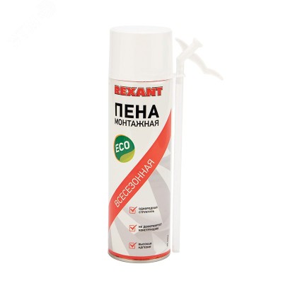 Пена монтажная всесезонная с трубочкой 40 л