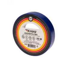Изолента ПВХ KRANZ 0.13х15 мм, 25 м, синяя