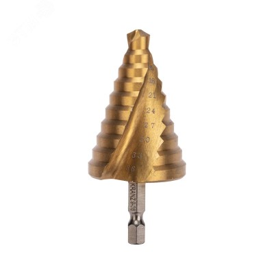Сверло по металлу ступенчатое 9.0-36.0 мм 110 мм 65 HRC Р6М5 TiN