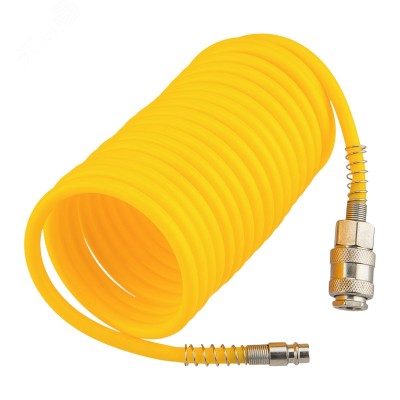 Шланг спиральный воздушный, 5м, с быстросъемным соединением