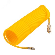 Шланг спиральный воздушный, 10м, с быстросъемным соединением