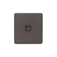 Розетка ROUND компьютерная RJ45 кат6 скрытой установки механизм титан