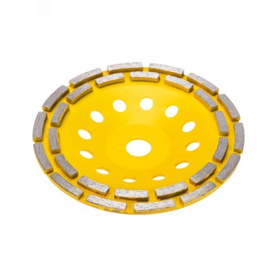 Чашка алмазная шлифовальная, двухрядная, 180х22,2мм