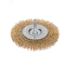 Щетка дисковая для дрели, витая латун, 100мм