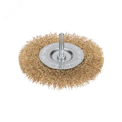 Щетка дисковая для дрели, витая латун, 100мм