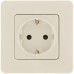 Розетка 1-местная с заземлением с защитными шторками 16А слоновая кость INSPIRIA
