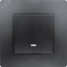 Выключатель 1-клавишный с подсветкой/индикацией 10А безвинтовое крепление антрацит ETIKA