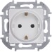 Розетка 1-местная с заземлением без защитных шторок 16А белый INSPIRIA