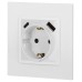 Розетка ЭРА Elegance 14-4108-01 2P+E 16A-250В со шторками с USB type-A+C 5В-3А белый