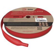 Термоусадочная трубка ЭРА NO-224-355 ТТУ нг-LS 40/20 красная (рулон 50 метров)