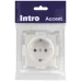 Розетка Intro Accent 6-202-06 2P+E Schuko, 16А-250В, IP20, СУ, перламутр