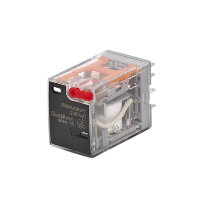 Реле промежуточное 10A 2CO 230VAC тест кнопка LED