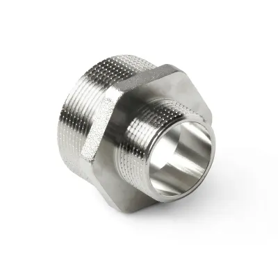 PA Ниппель латунный резьбовой переходной, Н 1/2 x 1