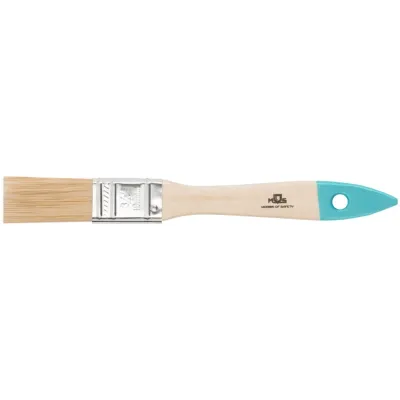 Кисть флейцевая, натур. cветлая щетина, деревянная ручка 3/4'' (19 мм)