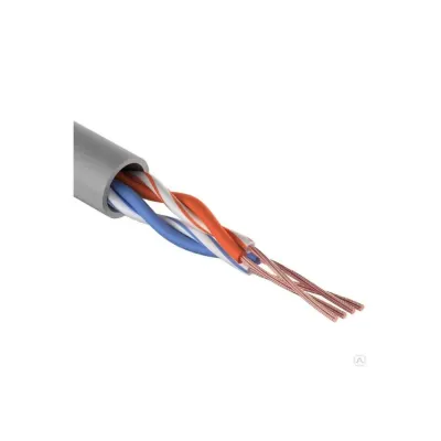 Витая пара U/UTP 2PR 24AWG CAT5e PATCH PVC IN серый, 305 м