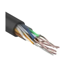 Витая пара U/UTP CAT5e 4PR 24AWG PE OUT черный 100 м