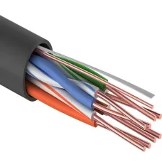 Витая пара U/UTP 4PR 24AWG CCA CAT5e PE OUT черный 305 м