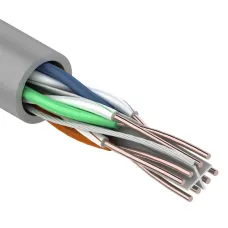 Витая пара U/UTP 4PR 23AWG CCA CAT6 PVC бухта 305м серый