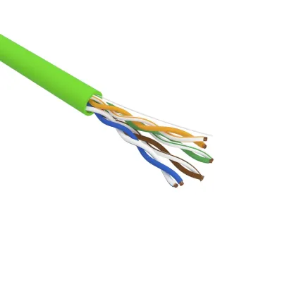 Витая пара U/UTP CAT 5e нг(А)-LSLTx 4PR 24AWG INDOOR SOLID зеленый
