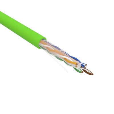 Витая пара U/UTP CAT 6 нг(А)-LSLTx 4х2х0.57мм 23AWG INDOOR SOLID зеленый 305м