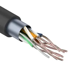 Витая пара F/UTP 4PR 24AWG CAT5e PE OUT черный 305 м