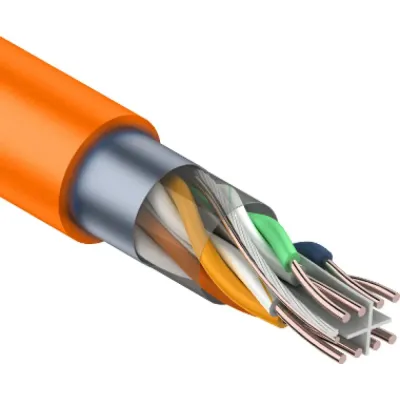 Витая пара F/UTP CAT 6 4x2x0.57мм LSZH нг(А)-HF 23AWG IN оранжевый