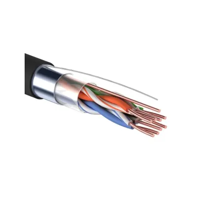 Витая пара F/UTP CAT5e PE 4PR 24AWG OUT SOLID     черный 305м