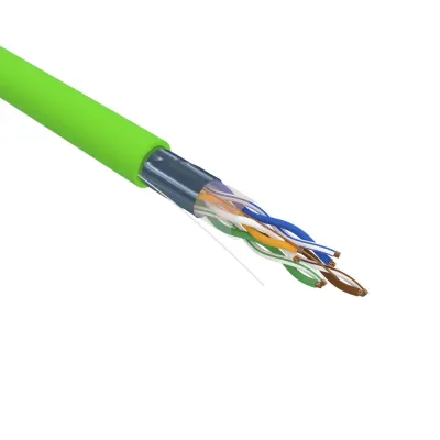 Витая пара F/UTP CAT 6 нг(А)-LSLTx 4х2х0.57мм 23AWG INDOOR SOLID зеленый 305м