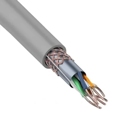Витая пара SF/UTP 4PR 24AWG CAT5e PVC IN серый 305 м
